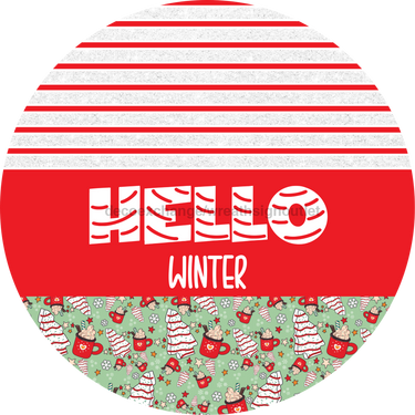 Door Hanger, Christmas Sign, Mint Christmas Cake Sign, Welcome Sign, 18